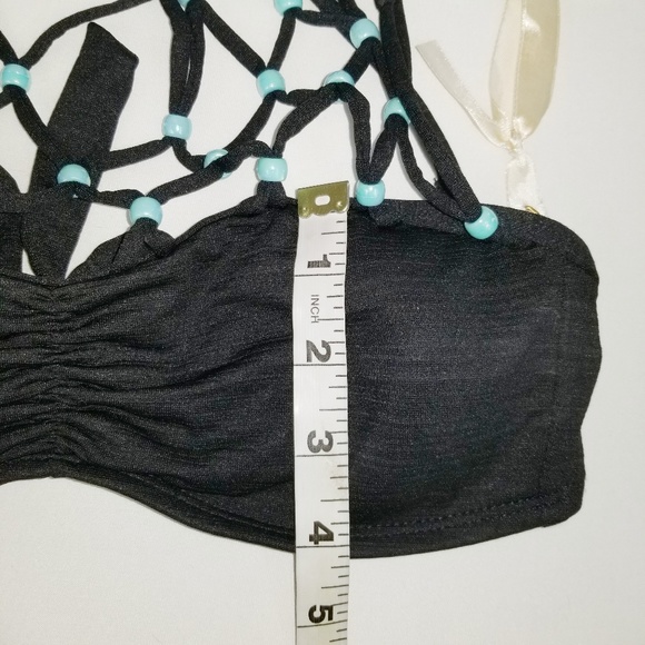 Eco Peace Beaded Fringe Bandeau Bikini Top New Sm - Picture 5 of 7